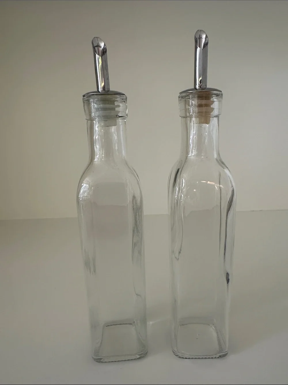 Sur La Table Glass Cruet Set with Metal Caddy